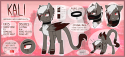 Size: 3634x1650 | Tagged: safe, artist:vikmutt, oc, oc only, pegasus, pony, choker, eye clipping through hair, mask, red eyes, reference sheet, slit pupils, solo, two toned wings, wings
