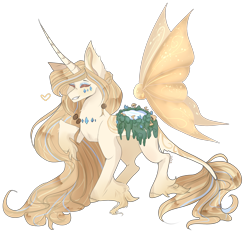 Size: 2284x2152 | Tagged: safe, artist:kikkapone, oc, oc only, pony, unicorn, eyes closed, floating wings, grin, high res, hoof fluff, leonine tail, raised hoof, simple background, smiling, solo, transparent background, unshorn fetlocks, wings