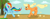 Size: 3497x1336 | Tagged: safe, artist:redheartponiesfan, applejack, rainbow dash, pony, g4, accessory theft, female, hat, lesbian, one eye closed, ship:appledash, shipping, tongue out, wink