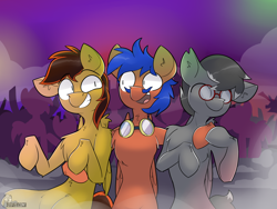 Size: 5120x3840 | Tagged: safe, artist:difis, oc, oc only, oc:ace swift, oc:griffin, oc:zenfox, pegasus, pony, male, party