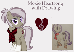 Size: 2936x2042 | Tagged: safe, artist:missbramblemele, oc, oc only, oc:moxie heartsong, earth pony, pony, deviantart watermark, female, high res, mare, obtrusive watermark, reference sheet, solo, watermark