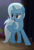 Size: 310x452 | Tagged: safe, screencap, trixie, pony, unicorn, g4, no second prances, backstage, cropped, female, lidded eyes, mare, open mouth, raised hoof, smiling, solo