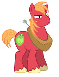 Size: 6123x8000 | Tagged: safe, artist:estories, big macintosh, earth pony, pony, g4, absurd resolution, eyebrows, male, raised eyebrow, simple background, solo, transparent background, vector