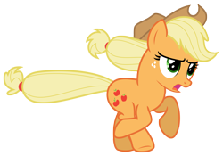 Size: 8647x6055 | Tagged: safe, artist:estories, applejack, earth pony, pony, g4, absurd resolution, female, hat, simple background, solo, transparent background, vector