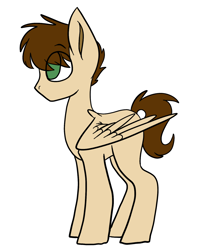 Size: 2000x2500 | Tagged: safe, artist:katyusha, oc, oc only, pegasus, pony, cute, green eyes, high res, looking up, male, short hair, short mane, short tail, solo