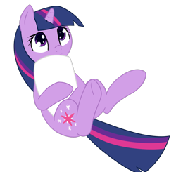 Size: 1033x1013 | Tagged: safe, artist:neuro, twilight sparkle, pony, unicorn, g4, cute, female, mare, on back, pillow, simple background, solo, transparent background, twiabetes, unicorn twilight