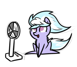 Size: 795x698 | Tagged: safe, artist:neuro, cloudchaser, pegasus, pony, g4, cute, cutechaser, fan, female, mare, no pupils, open mouth, pointy legs, silly, silly pony, simple background, sitting, solo, transparent background, windswept mane