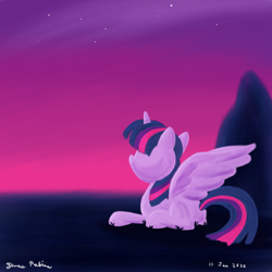 Size: 1000x1000 | Tagged: safe, artist:rockhoppr3, part of a set, twilight sparkle, alicorn, pony, g4, female, looking up, mare, solo, spread wings, twilight sparkle (alicorn), wings