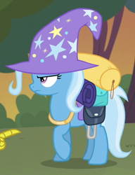 Size: 394x514 | Tagged: safe, screencap, discord, trixie, g4, to where and back again, cropped, hand, offscreen character, pointing