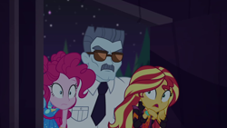 Size: 1920x1080 | Tagged: safe, screencap, max steele, pinkie pie, sunset shimmer, equestria girls, equestria girls specials, g4, my little pony equestria girls: better together, my little pony equestria girls: sunset's backstage pass, music festival outfit