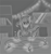 Size: 1534x1616 | Tagged: safe, artist:flaming-trash-can, oc, oc only, oc:antimony ouroboros, earth pony, pony, snake, black and white, candle, grayscale, magic, magic circle, monochrome, pentagram, ritual, sketch, solo, summoning circle