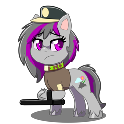 Size: 4093x4093 | Tagged: safe, artist:jcosneverexisted, oc, oc only, oc:ashley skys, pony, g4.5, my little pony: pony life, clothes, female, mare, officer, solo, unshorn fetlocks