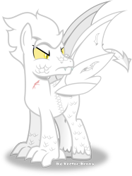 Size: 3079x4108 | Tagged: safe, artist:vector-brony, oc, oc only, oc:gorgon, chimera, pony, fallout equestria, fallout equestria: project horizons, fanfic art, fusion, project chimera (project horizons), simple background, solo, transparent background, vector
