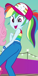Size: 520x1030 | Tagged: safe, screencap, fluttershy, rainbow dash, equestria girls, g4, i'm on a yacht, my little pony equestria girls: better together, cropped, female, solo focus
