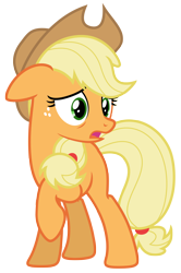 Size: 4532x6819 | Tagged: safe, artist:estories, applejack, earth pony, pony, g4, absurd resolution, female, hat, missing cutie mark, raised hoof, simple background, solo, transparent background, vector