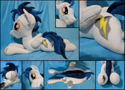 Size: 2880x2082 | Tagged: safe, artist:whirlwindflux, oc, oc only, oc:whirlwind flux, pegasus, pony, folded wings, high res, irl, male, photo, plushie, prone, solo, stallion, wings