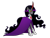 Size: 2048x1536 | Tagged: safe, artist:melspyrose1998, idw, rabia, pony, umbrum, unicorn, g4, curved horn, evil, evil smile, female, horn, mare, ponified, queen umbra, sharp teeth, simple background, smiling, sombra eyes, species swap, story in the source, teeth, transparent background, wavy mane