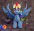 Size: 1280x1144 | Tagged: safe, artist:1stastrastudio, rainbow dash, pegasus, pony, g4, my little pony: friendship is magic, secrets and pies, evil pie hater dash, female, irl, mare, photo, plushie, solo, spread wings, wings