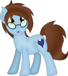 Size: 1789x2008 | Tagged: safe, artist:soulakai41, oc, oc only, oc:caitbug, earth pony, pony, female, glasses, mare, simple background, solo, transparent background