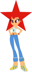Size: 300x680 | Tagged: safe, artist:selenaede, artist:user15432, troll (fantasy), equestria girls, g4, barely eqg related, base used, bracelet, clothes, crossover, equestria girls style, equestria girls-ified, gem, hand on hip, jewelry, pants, red hair, ruby, ruby trollman, shoes, solo, trollz