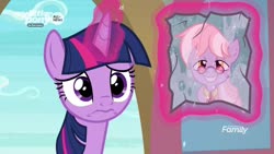 Size: 1920x1080 | Tagged: safe, screencap, dusty pages, twilight sparkle, alicorn, pony, g4, the point of no return, 3:, discovery family, discovery family logo, logo, magic, photo, twilight sparkle (alicorn)