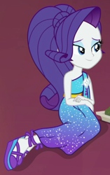 Size: 340x542 | Tagged: safe, screencap, rarity, equestria girls, equestria girls specials, g4, my little pony equestria girls: better together, my little pony equestria girls: spring breakdown, cropped, eyeshadow, female, lidded eyes, makeup, solo