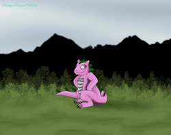 Size: 1074x847 | Tagged: safe, artist:dreamer-in-shadows, spike (g1), dragon, g1, male, solo