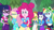 Size: 1920x1080 | Tagged: safe, screencap, applejack, fluttershy, pinkie pie, rainbow dash, rarity, sci-twi, twilight sparkle, equestria girls, equestria girls specials, g4, my little pony equestria girls: better together, my little pony equestria girls: sunset's backstage pass, female, humane five, humane six, music festival outfit