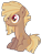 Size: 1114x1517 | Tagged: dead source, safe, artist:pigeorgien, artist:rukemon, oc, oc only, oc:patty (ice1517), earth pony, pony, base used, commission, female, freckles, mare, markings, simple background, sitting, solo, transparent background