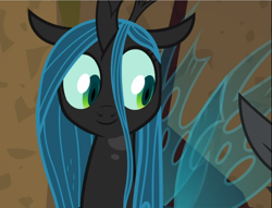 Size: 1226x938 | Tagged: safe, screencap, lord tirek, queen chrysalis, frenemies (episode), g4, cropped, cute, cutealis, female, smiling, solo focus
