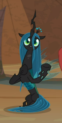 Size: 354x700 | Tagged: safe, screencap, lord tirek, queen chrysalis, frenemies (episode), g4, cropped, cute, cutealis, female, sitting, solo focus