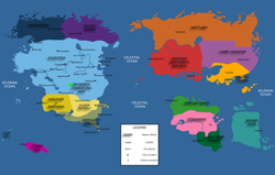Size: 2520x1600 | Tagged: safe, artist:nevercomfortable, fanfic:firstcontactequestria, alternate universe, continent, crystal empire, dragon lands, equestria, hippogriffia, map, misspelling, original location, political map, saddle arabia, seaquestria, storm king's realm, world map, yakyakistan, zebrabwe