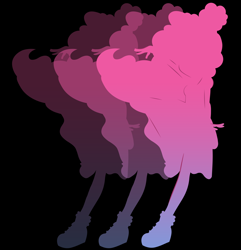 Size: 9648x10000 | Tagged: safe, artist:egor418, pinkie pie, equestria girls, equestria girls specials, g4, my little pony equestria girls: better together, my little pony equestria girls: sunset's backstage pass, absurd resolution, black background, female, no eyes, shoes, silhouette, simple background, sneakers, solo