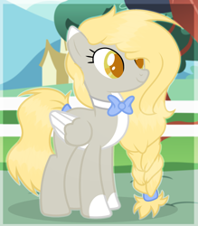 Size: 2181x2491 | Tagged: safe, artist:rerorir, oc, oc only, pegasus, pony, base used, bowtie, braid, colored pupils, female, high res, mare, solo, two toned wings, wings