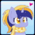 Size: 2160x2160 | Tagged: safe, artist:sohmasatori, part of a set, oc, oc only, oc:night star, pony, animated, clothes, commission, cute, floating heart, heart, heart eyes, high res, no sound, ocbetes, scarf, smiling, solo, sparkles, webm, wingding eyes, ych result