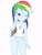 Size: 1536x2048 | Tagged: safe, artist:draymanor57, rainbow dash, equestria girls, g4, clothes, female, panties, solo, tank top, underwear, white underwear