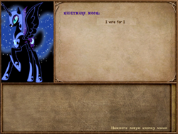 Size: 1024x768 | Tagged: safe, nightmare moon, alicorn, pony, g4, female, meme, solo, text