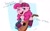 Size: 1280x801 | Tagged: safe, artist:tavifly, pinkie pie, earth pony, pony, g4, abstract background, bard pie, bust, cheek fluff, clothes, cute, dialogue, diapinkes, ear fluff, feather, female, lute, mare, musical instrument, one eye closed, open mouth, singing, solo, the witcher, wink