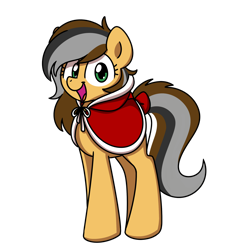 Size: 2000x2000 | Tagged: safe, artist:sugar morning, oc, oc only, oc:steaming stove, earth pony, pony, bow, cape, clothes, female, happy, high res, hood, simple background, solo, tail bow, transparent background