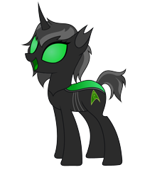 Size: 2000x2191 | Tagged: safe, artist:meepthechangeling, oc, oc only, oc:meep, changeling, changeling oc, female, green changeling, high res, holeless, open mouth, simple background, transparent background