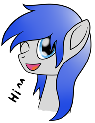 Size: 503x653 | Tagged: safe, artist:cloudy95, oc, oc only, oc:music wave, pony, bust, male, one eye closed, portrait, simple background, solo, stallion, transparent background, wink