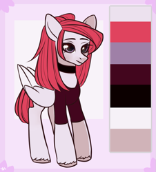 Size: 713x788 | Tagged: safe, artist:rerorir, oc, oc only, pegasus, pony, clothes, female, mare, reference sheet, shirt, solo