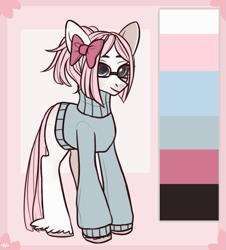 Size: 713x788 | Tagged: safe, artist:rerorir, oc, oc only, earth pony, pony, clothes, female, glasses, mare, solo, sweater