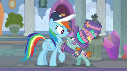 Size: 1920x1080 | Tagged: safe, screencap, rainbow dash, snips, pegasus, pony, unicorn, 2 4 6 greaaat, g4, coach rainbow dash, colt, female, male, mare, whistle, whistle necklace