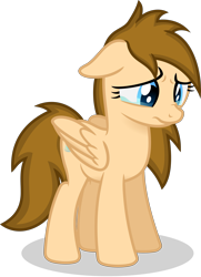 Size: 2225x3068 | Tagged: safe, artist:itspeahead, oc, oc only, oc:stellar winds, pegasus, pony, g4, blue eyes, crying, female, floppy ears, folded wings, high res, looking down, mare, pegasus oc, sad, scrunchy face, simple background, solo, standing, teary eyes, transparent background, upset, vector, wings