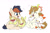 Size: 3000x2000 | Tagged: safe, artist:drtuo4, oc, oc only, oc:dr tuo, oc:draconidsmxz, earth pony, pony, scorbunny, unicorn, yamper, female, high res, male, oc x oc, pokemon sword and shield, pokémon, shipping, straight