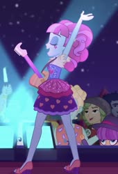 Size: 578x848 | Tagged: safe, screencap, curly winds, kiwi lollipop, sandalwood, some blue guy, zephyr breeze, equestria girls, equestria girls specials, g4, my little pony equestria girls: better together, my little pony equestria girls: sunset's backstage pass, cropped, electric guitar, guitar, k-lo, male, musical instrument, solo
