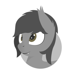Size: 4000x4000 | Tagged: safe, artist:nodepoint, derpibooru exclusive, oc, oc only, oc:batty the bat, pony, unicorn, absurd resolution, bust, lineless, male, simple background, solo, stallion, vector, wide eyes