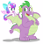 Size: 3758x3825 | Tagged: safe, artist:aleximusprime, princess flurry heart, spike, alicorn, dragon, pony, flurry heart's story, g4, adult, adult spike, belly, bow, duo, fat, fat spike, filly, filly flurry heart, floating eyebrows, future flurry heart, future spike, hair bow, hands on belly, hanging, high res, larger male, looking at each other, looking at someone, looking back, no cutie marks yet, older, older flurry heart, older spike, open mouth, open smile, physique difference, plump, silly filly, simple background, skinny, smaller female, smiling, smiling at each other, spike day, thin, transparent background, uncle and niece, uncle spike, vector, winged spike, wings