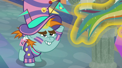 Size: 1920x1080 | Tagged: safe, screencap, rainbow dash, snips, pony, 2 4 6 greaaat, g4, tail, tail pull